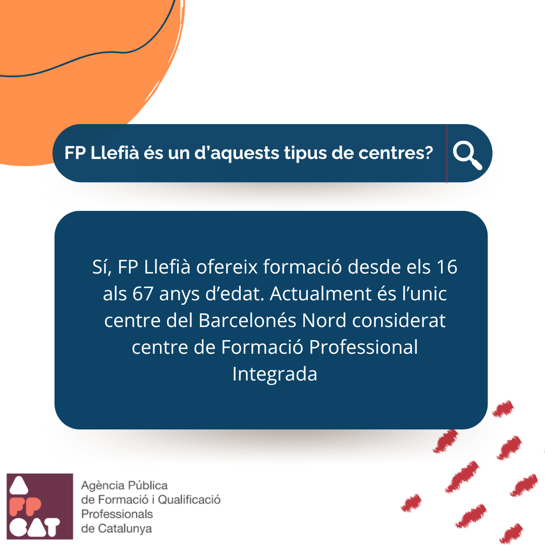 asdfasdEl nostre centre ha estat reconegut com a Centre de Formació Professional Integrada per l’Agència Pública de Formació i Qualificació Professionals de Catalunya (FPCAT), d’acord amb el Decret 137/2023, de 25 de juliol.